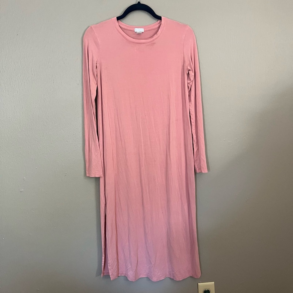 LAKE Bamboo Long Sleeve Night Gown Size XS Casual sleepwear everyday crewneck